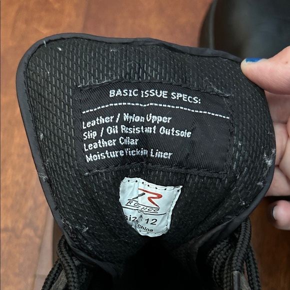 Rothco Men's Black Leather Lace-Up Boots, Size 12 - Picture 13 of 15